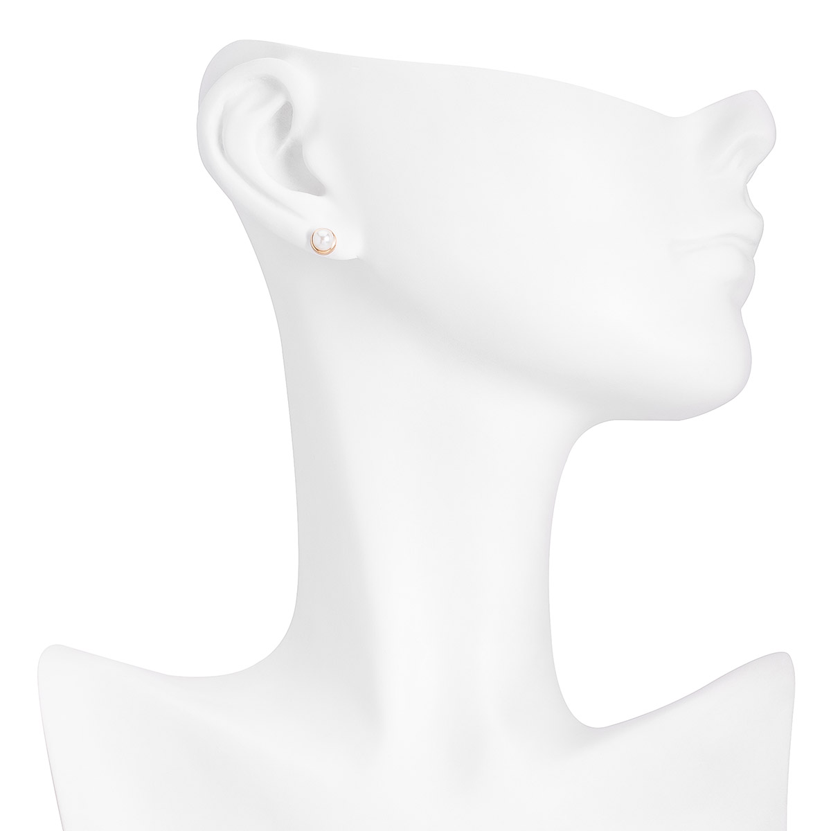 Aretes en baño de oro set perlas y piedras tono cristal, foto 3 de 3
